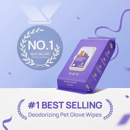 💥Early Eeaster Sale 50% Off🐶20pcs Deodorizing Pet Grooming Glove Wipes