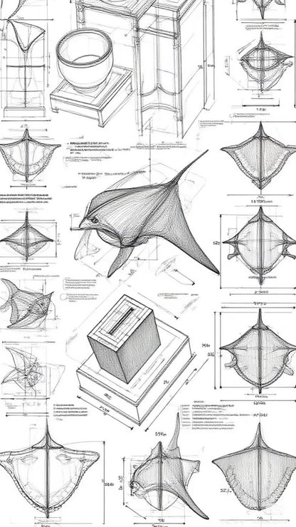 Handcrafted Walnut Manta Ray Automaton – The Ocean’s Silent Glider🎁Buy 2  Free Shipping✈️