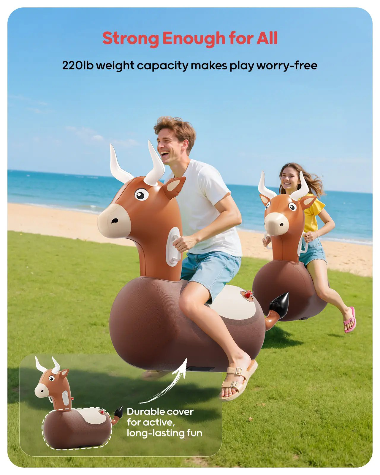 🔥LAST DAY 59% OFF🔥🐂 Kids Bouncing Bull Ride-On Toy