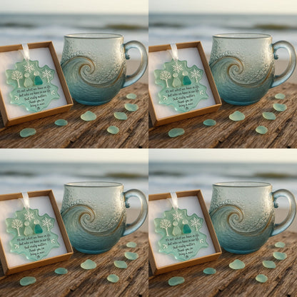 🎄Christmas Best Gifts🔥 Unique Handcrafted Sea Glass Ocean Wave Mug🎁Free Gifts