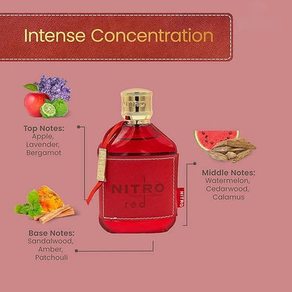 🎁Last Day Promotion 49% OFF-Dumont Nitro Red For Men 3.4 Oz Eau De Parfum Spray