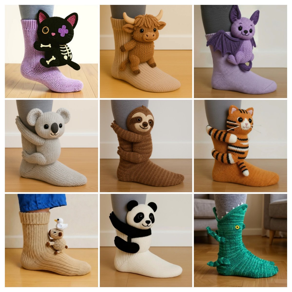 🎁 Last Day 50% OFF – Cozy 3D Knit Animal Socks, Cute & Comfy for You or a Lovely Gift 💝