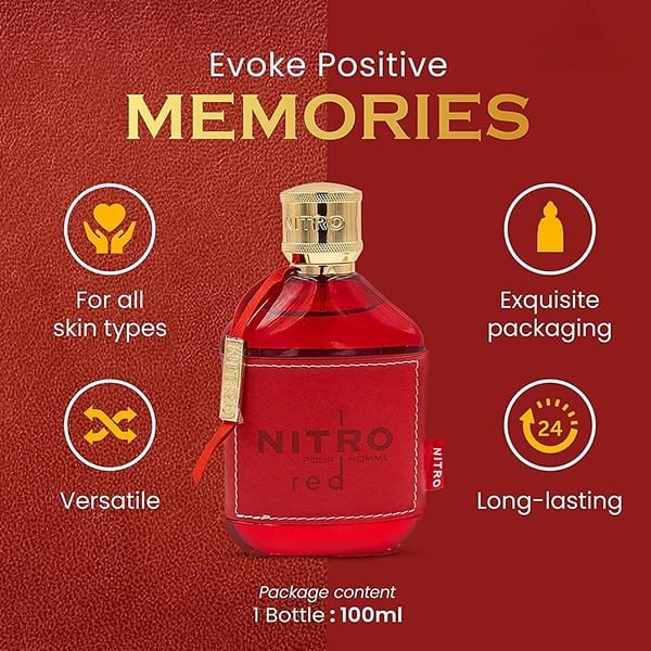 🎁Last Day Promotion 49% OFF-Dumont Nitro Red For Men 3.4 Oz Eau De Parfum Spray