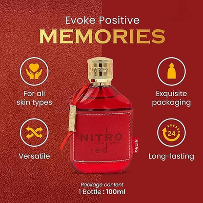 🎁Last Day Promotion 49% OFF-Dumont Nitro Red For Men 3.4 Oz Eau De Parfum Spray
