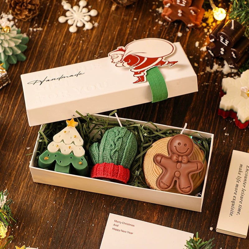 🎄🕯️Handmade Christmas Scented Candle Gift Set: A Festive Essential for Atmosphere & Gifting