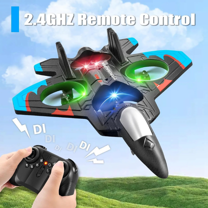 🎁49% OFF For The New Year 2026🎉🎉RC Stunt Fighter Jet Toy for Kids with 360° Flips & LED Lights