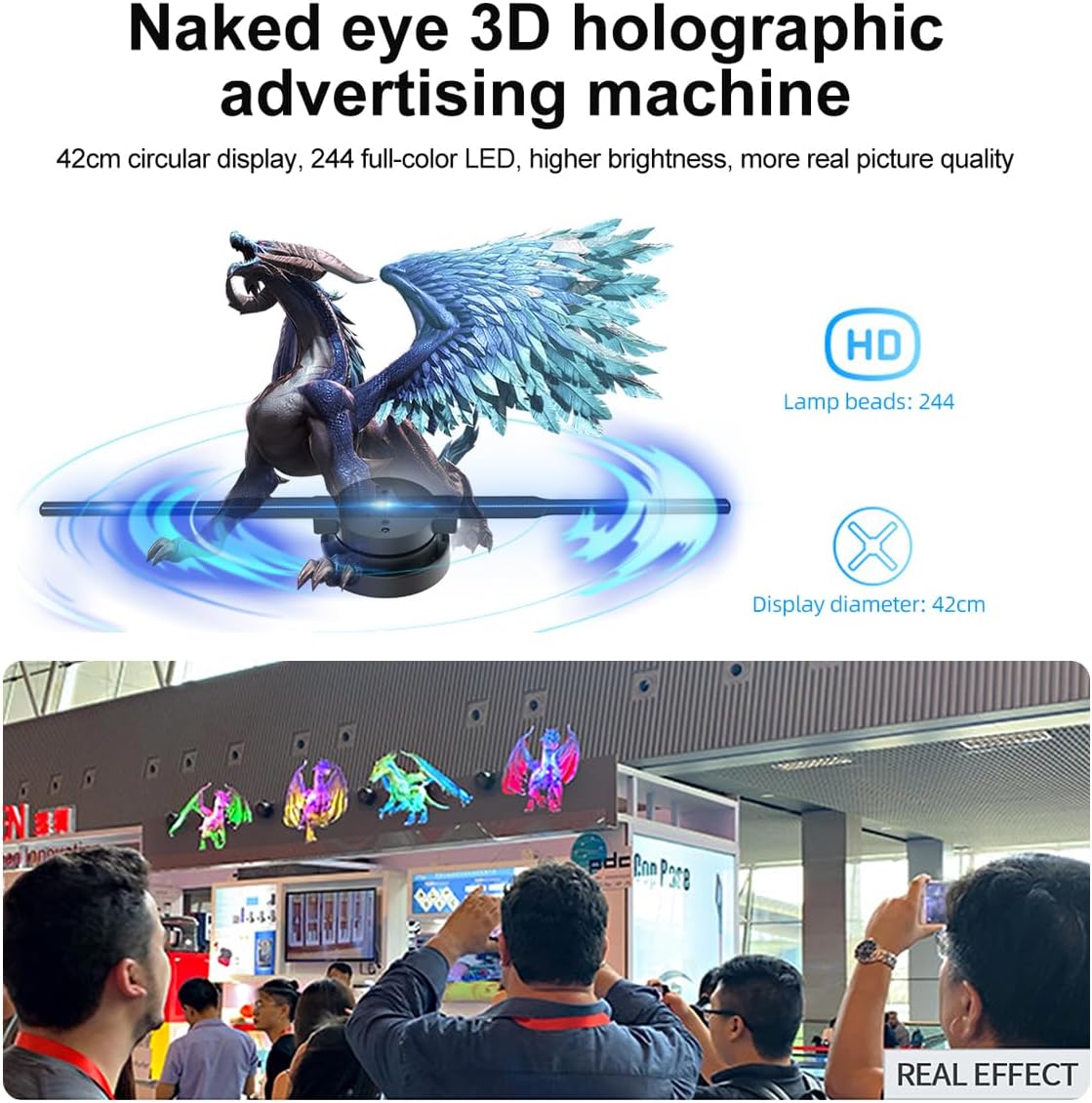 🏆Black Friday 60% OFF🎄3D Hologram LED Fan Projector-Free Shipping
