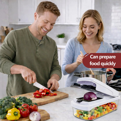 Professional Vegetable Chopper, 15-in-1 Multifunctional Food Chopper