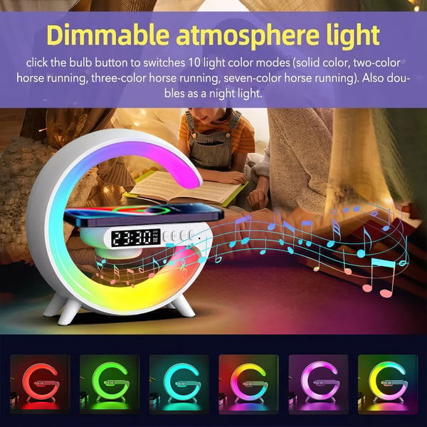 🎁Last Day Sale 49% OFF🔥3-in-1 Bluetooth Speaker Night Light with Wireless Charging