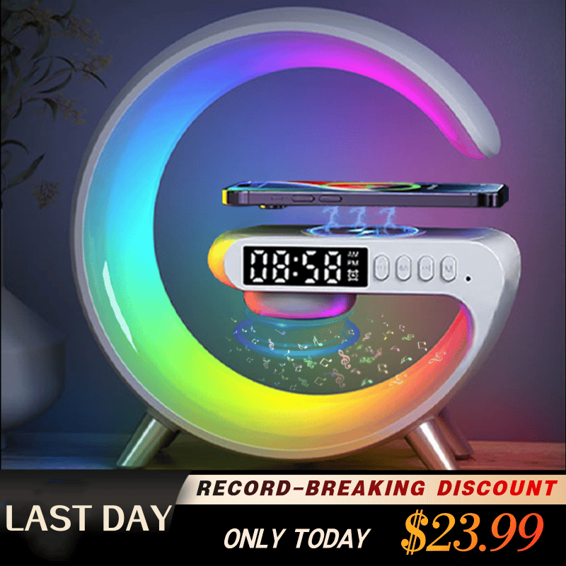 🎁Last Day Sale 49% OFF🔥3-in-1 Bluetooth Speaker Night Light with Wireless Charging