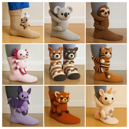 🎁 Last Day 50% OFF – Cozy 3D Knit Animal Socks, Cute & Comfy for You or a Lovely Gift 💝