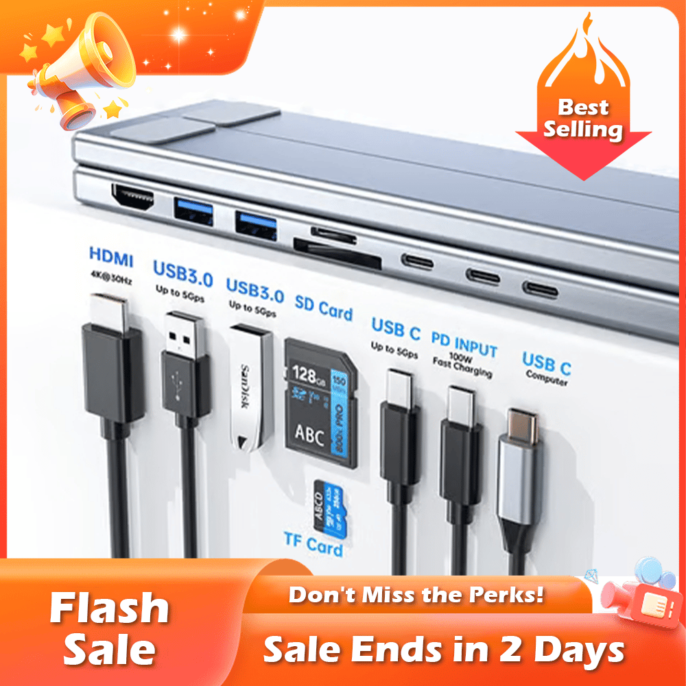 ⚡Hot Sales 49% OFF🔥 8-in-1 USB-C Laptop Stand,Best Gifts💻