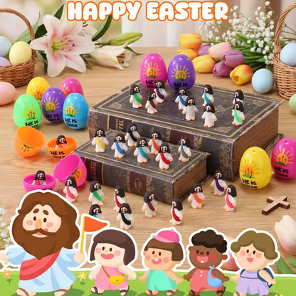 ✝️Christian Easter Surprise Eggs: Pre‑Filled Eggs with Mini Jesus Figures – Share Hope & Faith This Spring🌸