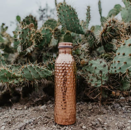 🔥99.9% Copper✨ Handmade Polished Pure Copper Ayurvedic Water Bottle (Free Cup Brush)