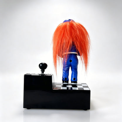 🏁Vintage Gemmy Road Rage Racer Toy | Animated Figure with Light & Sound | Gear-Activated Movement | Orange Hair & Suit