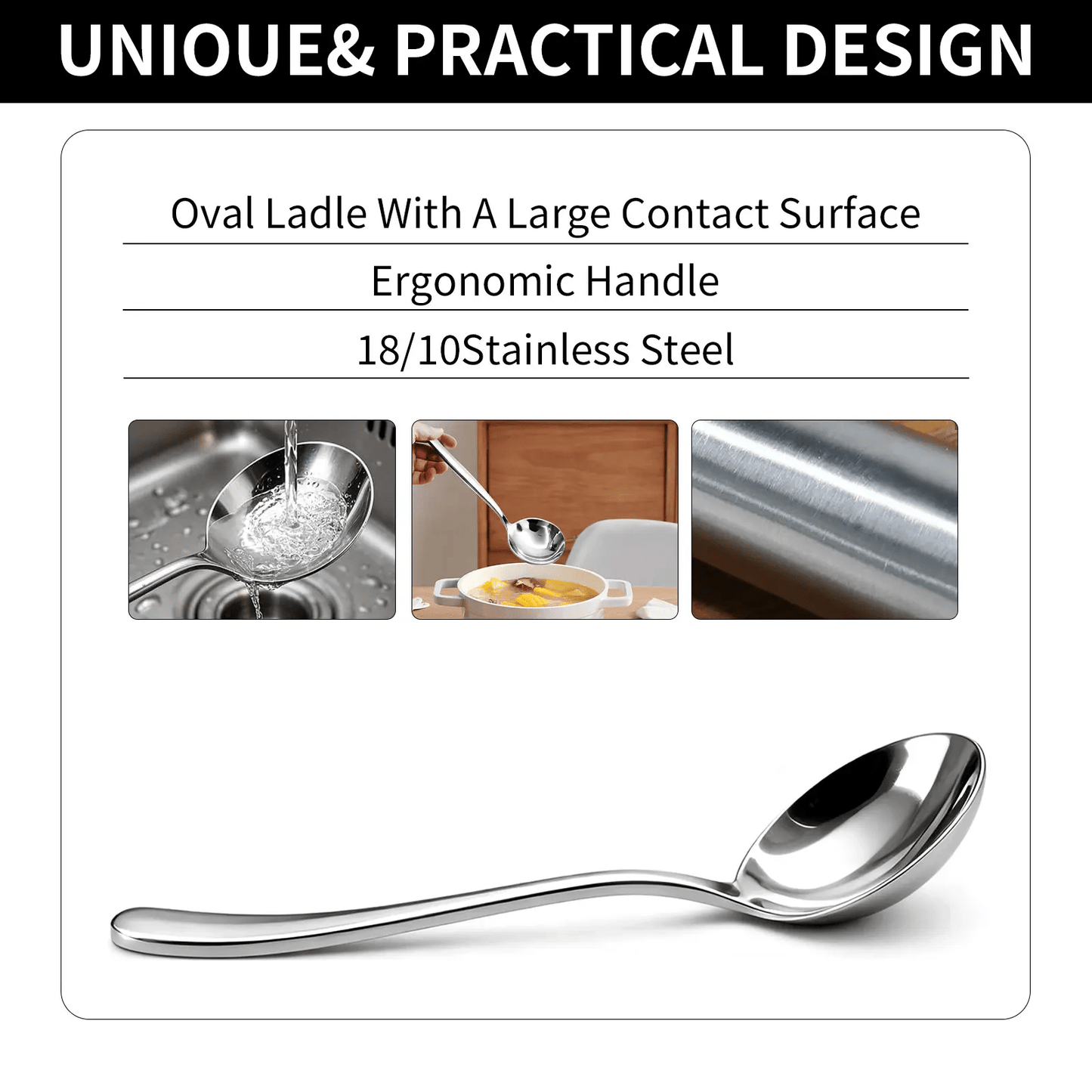 🍲 Stainless Steel Soup Spoon Set