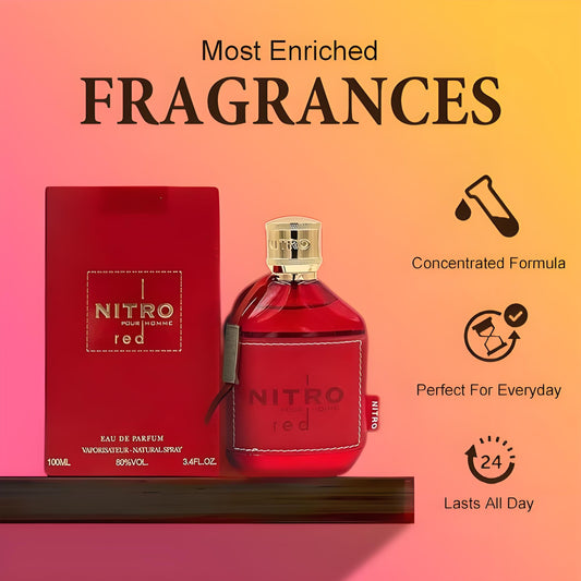 🎁Last Day Promotion 49% OFF-Dumont Nitro Red For Men 3.4 Oz Eau De Parfum Spray