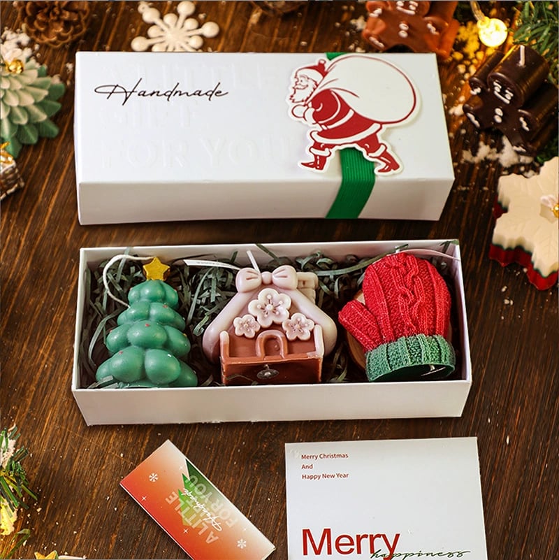 🎄🕯️Handmade Christmas Scented Candle Gift Set: A Festive Essential for Atmosphere & Gifting