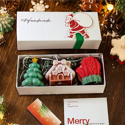 🎄🕯️Handmade Christmas Scented Candle Gift Set: A Festive Essential for Atmosphere & Gifting
