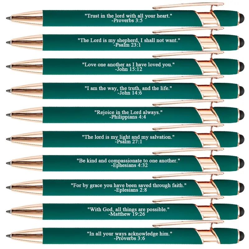 💕49% OFF❤️🙌Find Daily Strength: Premium Comfort Bible Verse Pens – 10pcs (Gift Set)