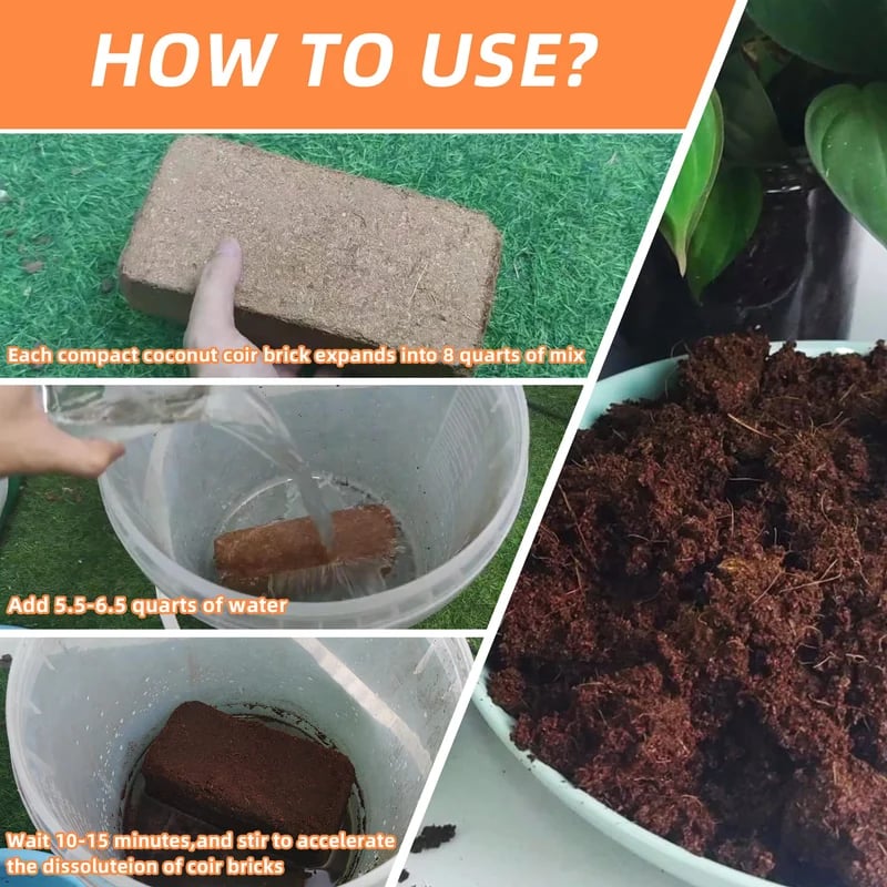 🔥Seasonal promotion- 49% OFF🔥-Premium Organic Coconut Coir Bricks for Plants(Collected from Pacific island countries)🥥