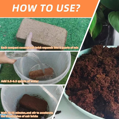 🔥Seasonal promotion- 49% OFF🔥-Premium Organic Coconut Coir Bricks for Plants(Collected from Pacific island countries)🥥