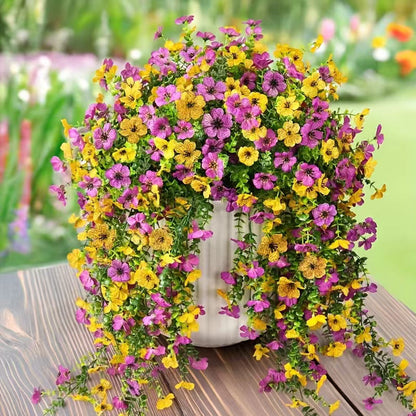 ⏳LAST DAY SPECIAL PRICE: $9.99!!🌷Outdoor cascading daisy and eucalyptus flowers – UV resistant
