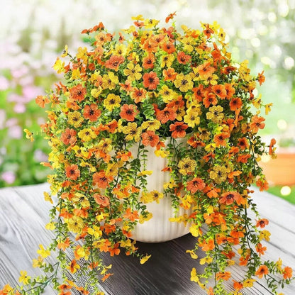 ⏳LAST DAY SPECIAL PRICE: $9.99!!🌷Outdoor cascading daisy and eucalyptus flowers – UV resistant