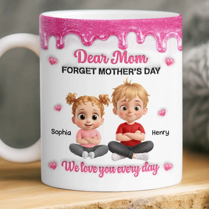 Custom 3D Inflated Effect Printed Mug - Personalized Mother's Day Gifts For Mom, Grandma - We Choose You Every Day