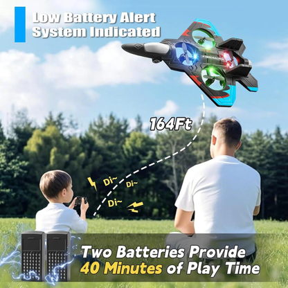 🎁49% OFF For The New Year 2026🎉🎉RC Stunt Fighter Jet Toy for Kids with 360° Flips & LED Lights