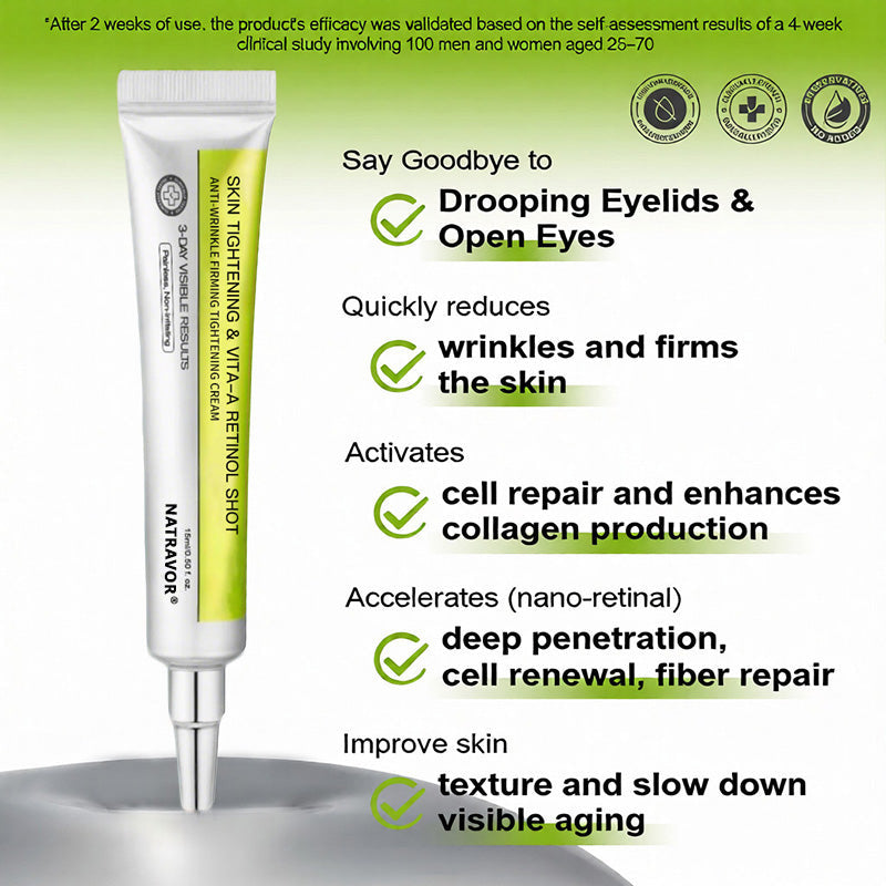 🧠👨‍⚕️Made and shipped from the USA 💫NATRAVOR® Botox & Vita-A Retinol Shot Wrinkle-Lift Tightening cream - Last Day Promotion 70% OFF