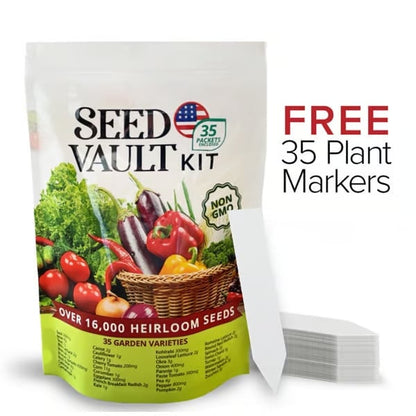 🥒🍅Vegetable Seed Vault Kit | 35 Variety Pack