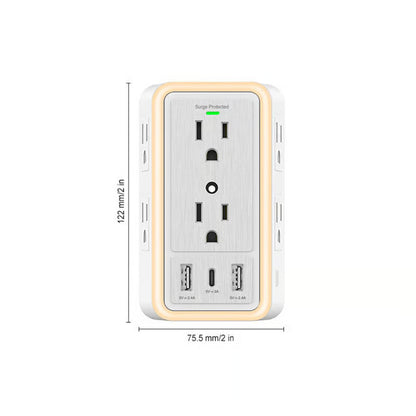 Turn Any Single Outlet Into A Sleek All-In-One Charging Hub That Illuminates Your Space