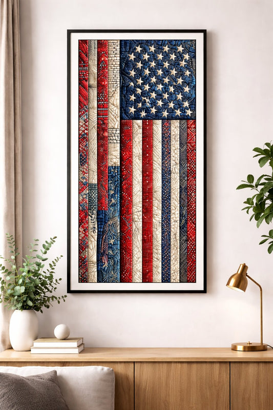 Beginner-Friendly!💎🇺🇸 American Flag DIY 5D Diamond Painting Kit❤️