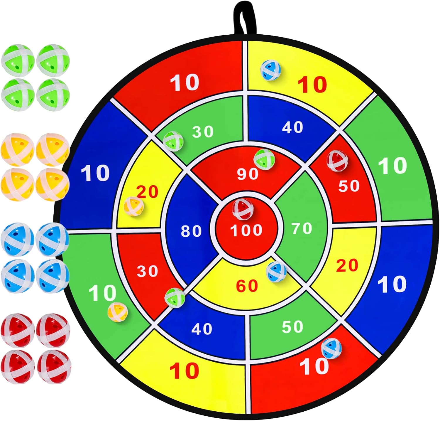 🎯72cm Single-sided Cloth Dartboard with 12 Balls