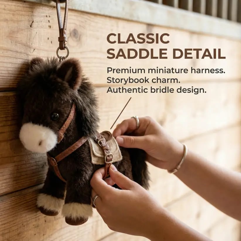 🔥LAST DAY BUY 2 GET 1 FREE🐎Ponytata Plush Pony Bag Charm and Keychain ✨2026 Year of the Horse Gift 🎁