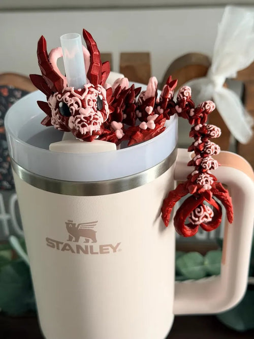 🔥Last Day 49% OFF - 💘🐲Valentines Day Dragon tumbler topper or desk buddy