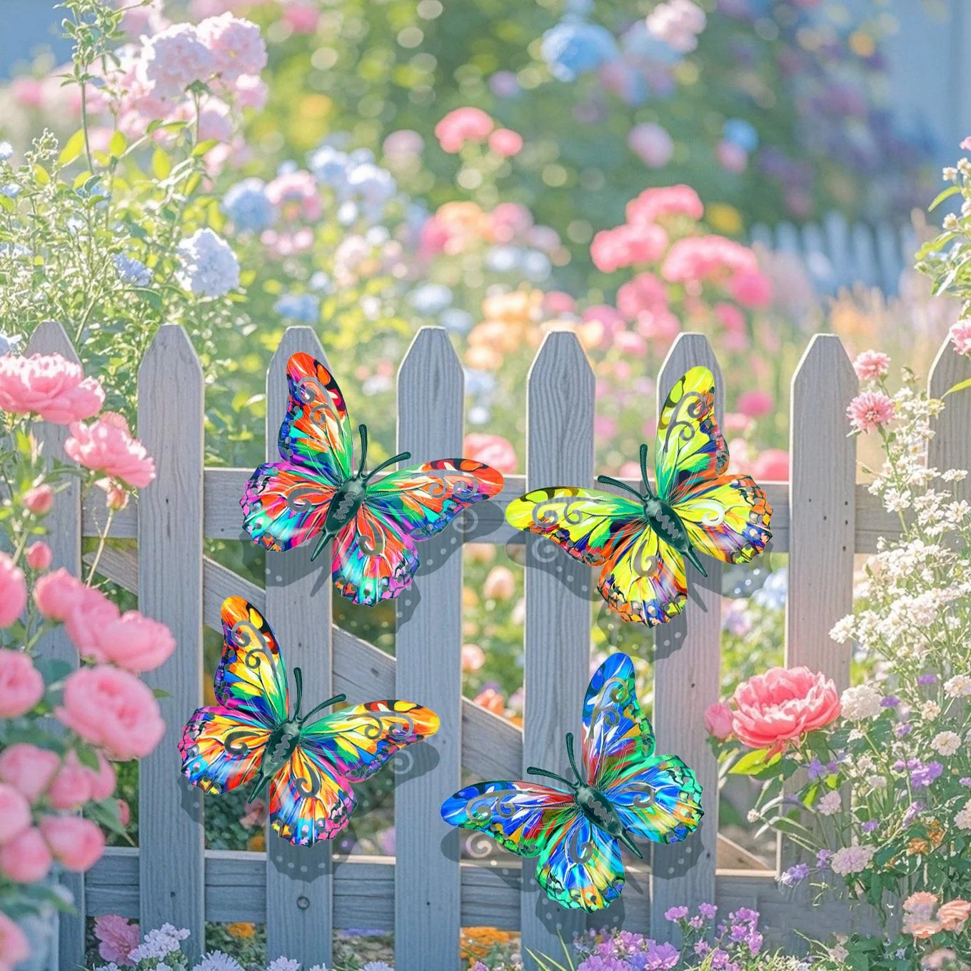 🔥55% OFF FOR TODAY ONLY! 🦋A complete set! 4Pcs Butterfly Metal Wall Decor🤩