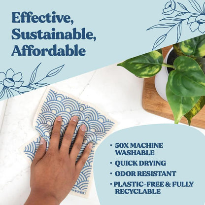 Swedish Dishcloths for Kitchen & Cleaning | 5 Pack