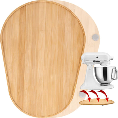 🔥 Handmade Bamboo Mixer Mobile Tray, Waterproof, Anti-Slip & Corrosion-Resistant