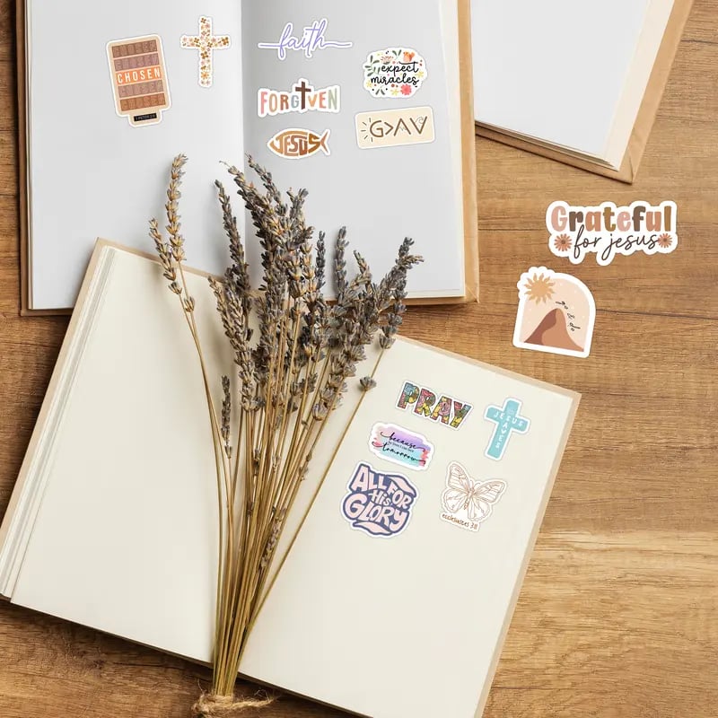 ✝️ Faith That Sticks – 300 PCS Inspirational Christian Bible Verse Stickers
