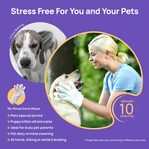 💥Early Eeaster Sale 50% Off🐶20pcs Deodorizing Pet Grooming Glove Wipes