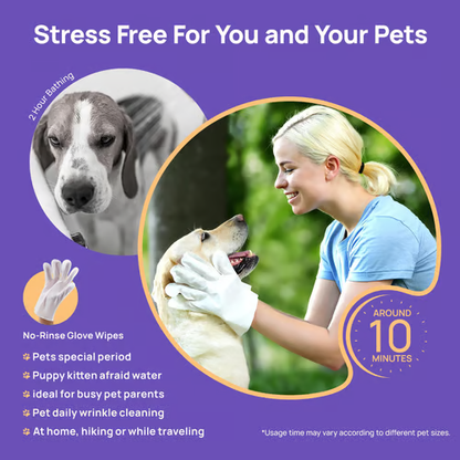 💥Early Eeaster Sale 50% Off🐶20pcs Deodorizing Pet Grooming Glove Wipes