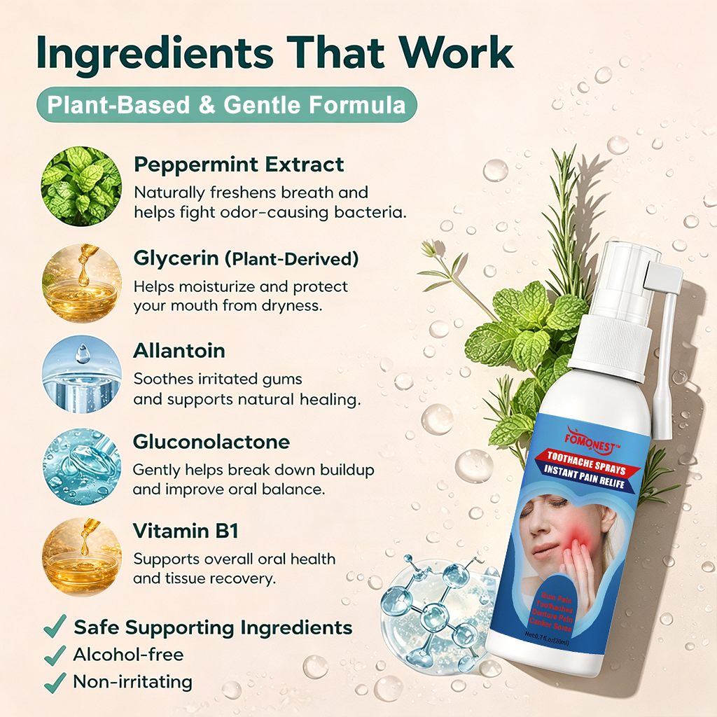 🦷All-in-One Oral Repair Spray – One Spray to Fix Bad Breath, Bleeding Gums & Tartar