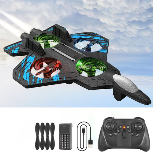 🎁49% OFF For The New Year 2026🎉🎉RC Stunt Fighter Jet Toy for Kids with 360° Flips & LED Lights