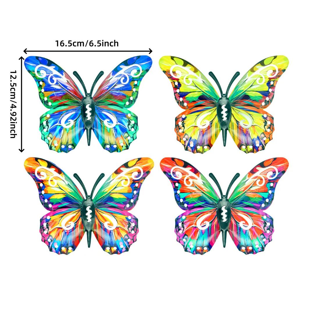 🔥55% OFF FOR TODAY ONLY! 🦋A complete set! 4Pcs Butterfly Metal Wall Decor🤩