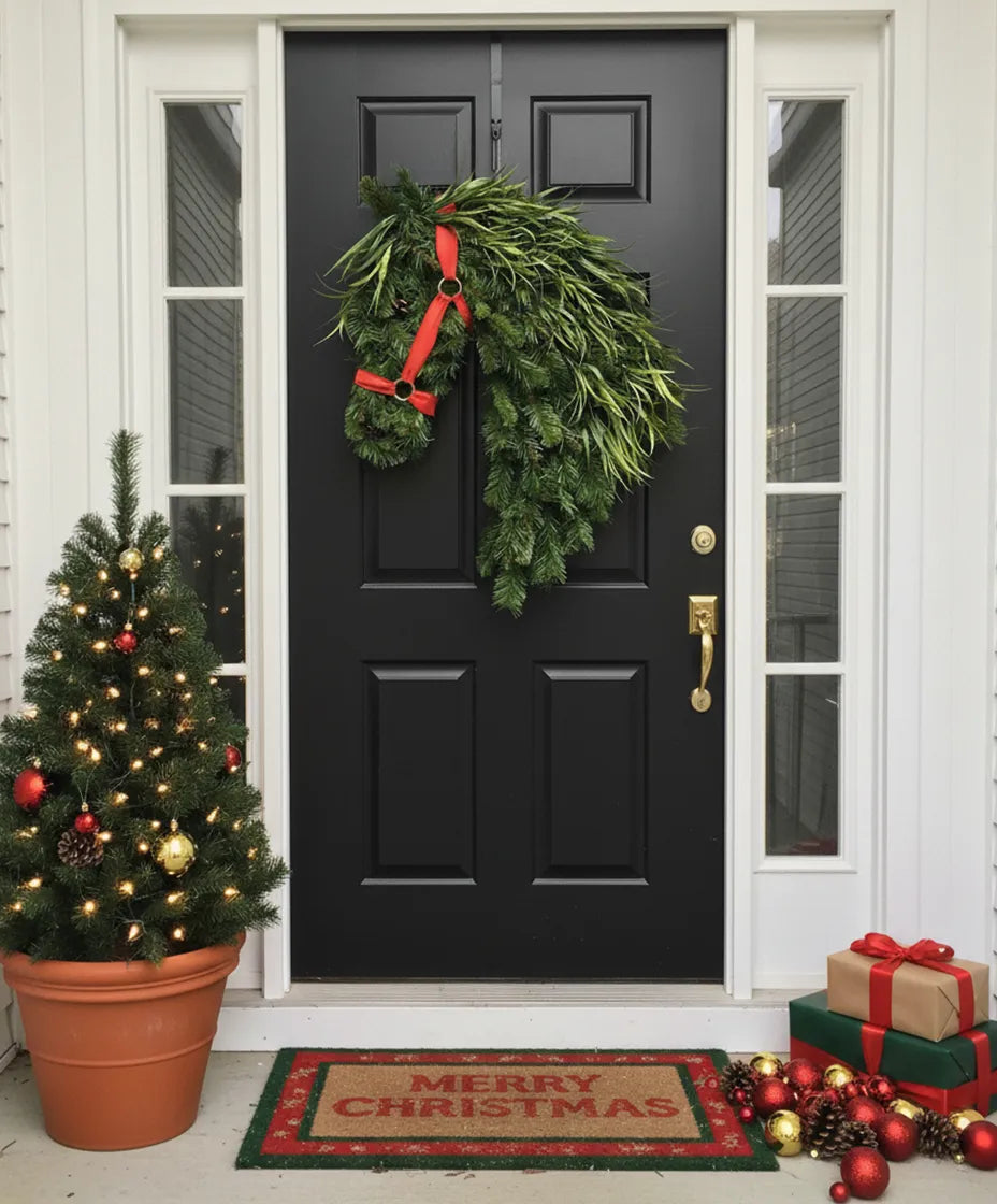 🐴Horse Head Wreath – Rustic Farmhouse Equestrian Door Decor✨