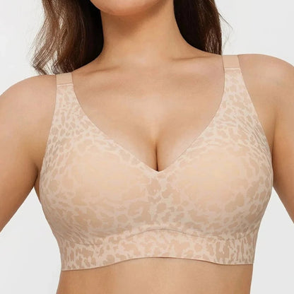 🏆🔥Super Firming Leopard Print Jelly  Bra | Women Wirefree Bras 👍No More Sagging Breasts
