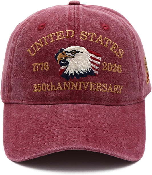 🔥🔥 USA 250th Anniversary Limited Edition Hat+ Free Commemorative Pin🦅 Limited Release🎆 Honor 250 Years of Freedom
