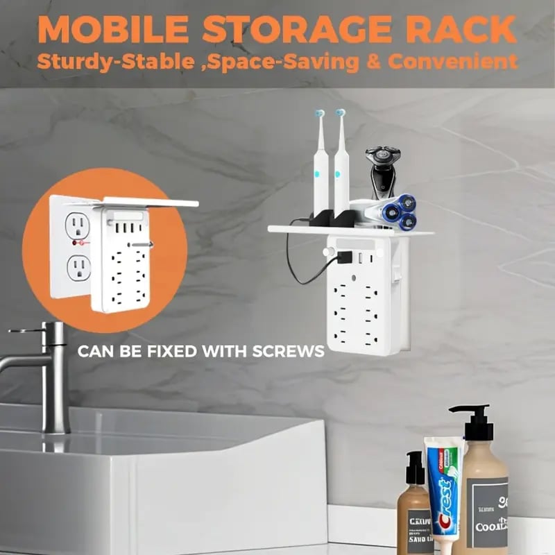 🏆Black Friday 60% OFF💥🎁Wall Outlet Extender with Shelf Night